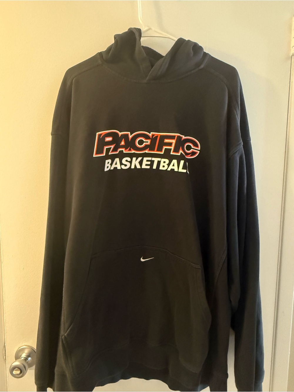 Nike Black Crewneck Hoodie with Pacific Basketball Logo